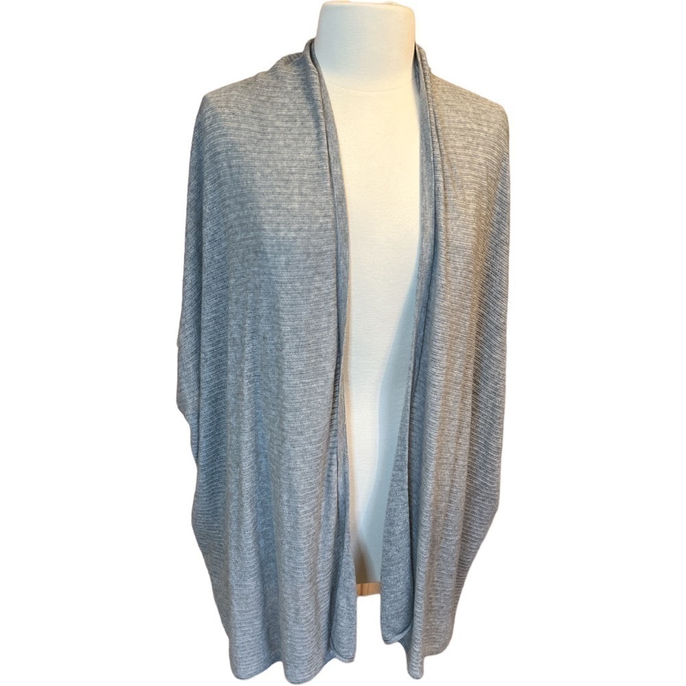 Gap Cardigan Open Front Lightweight Weave Ribbed Gray Size Will Fit Small to XL 